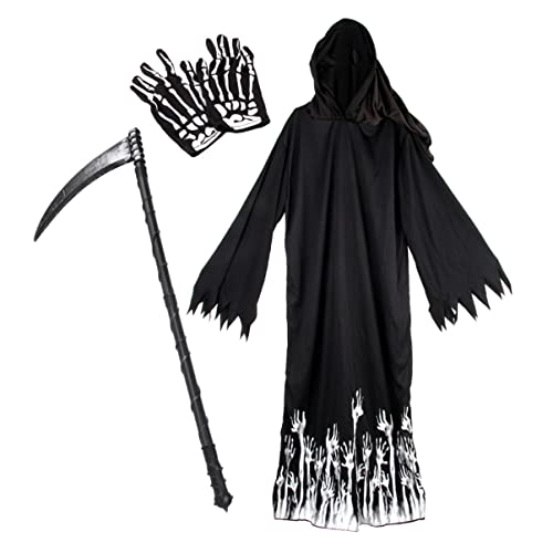 WRITWAA 1 Satz Halloween-Anzug Schwarze Handschuhe Schicke Handschuhe Zombie-kostümzubehör Schwarzer Kapuzenmantel Kostüme Für Erwachsene Gruseliges Geisterkostüm Plastik Black WRITWAA 1 Satz Halloween-Anzug Schwarze Handschuhe Schicke Handschuhe Zombie-kostümzubehör Schwarzer Kapuzenmantel Kostüme Für Erwachsene Gruseliges Geisterkostüm Plastik Black von WRITWAA