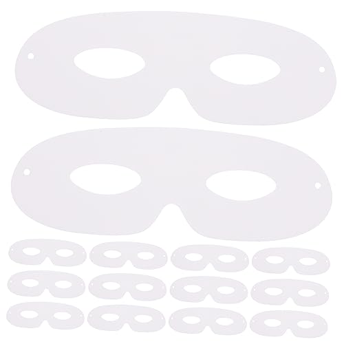 WRITWAA 1 Satz Halloween-Maske Gasmaske leere maske wiederverwendbar Partymasken Rave halloween party props halloween masks handgemachte Masken Weiße Maske zum Dekorieren Papierstau von WRITWAA