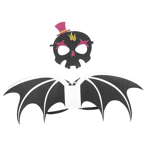 WRITWAA 1 Satz Halloween-Teufelsflügel-Maskenset für Halloween Teufel Cosplay Requisiten Zubehör kinderkostüme halloween kinderkostum halloween Halloween-Cosplay-Requisiten Vlies von WRITWAA