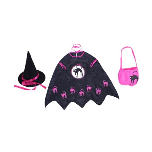 WRITWAA Dekoratives Hexenkleid Halloween Hexenset Halloweenkostüme Für Damen Darstellendes Hexenkostüm Entzückendes Hexenkleid von WRITWAA