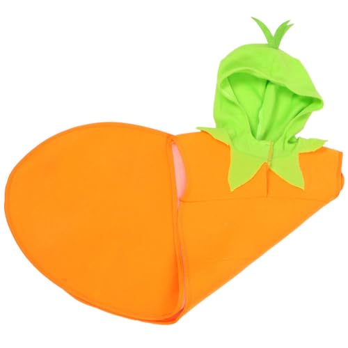 WRITWAA 1 Satz Karotten-Polyester-Partykleidung Gemüsekleidung Für Bühnenauftritte Urlaub Orange Größe M von WRITWAA
