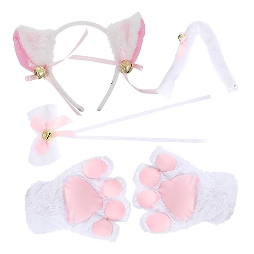WRITWAA 1 Satz Katzenmädchenanzug Pfote Ohr Lady-girl-cosplay-kostüm Bogen Lustig Katzen-kostüm-outfit Katzenkostüm-kit Tierkostüm Weiß Simulation Plüsch WRITWAA 1 Satz Katzenmädchenanzug Pfote Ohr Lady-girl-cosplay-kostüm Bogen Lustig Katzen-kostüm-outfit Katzenkostüm-kit Tierkostüm Weiß Simulation Plüsch von WRITWAA