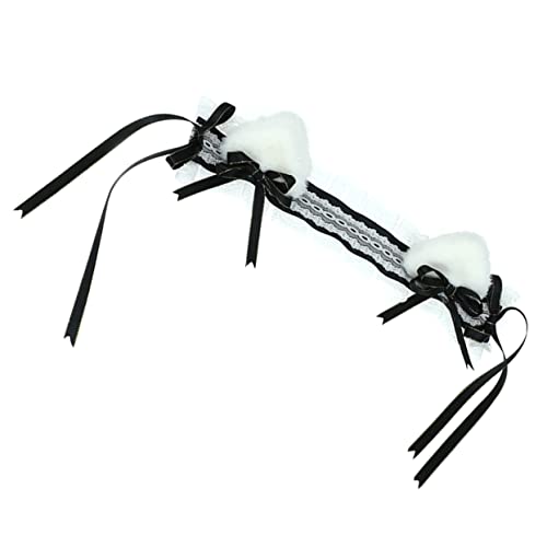 WRITWAA 1 Satz Katzenohren Haarschmuck aus Spitze Dekoratives Lolita Haarband für Cosplay Geburtstagsfeiern und Festlichkeiten für Damen und Mädchen von WRITWAA