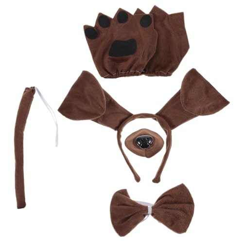WRITWAA Set Mit Hundeohren Und Schwanzkostümen – Dackel-tierkostüm Für Kinder Dekorativ WRITWAA Set Mit Hundeohren Und Schwanzkostümen – Dackel-tierkostüm Für Kinder Dekorativ von WRITWAA
