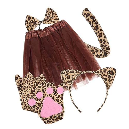WRITWAA 1 Satz Leopard-Cosplay-Kostüm Tier-Cosplay- Zebraohren camoing kleidung Stirnband und Fliege mit Leopardenohren Stirnband und Handschuhe mit Leopardenohren Garn WRITWAA 1 Satz Leopard-Cosplay-Kostüm Tier-Cosplay- Zebraohren camoing kleidung Stirnband und Fliege mit Leopardenohren Stirnband und Handschuhe mit Leopardenohren Garn von WRITWAA