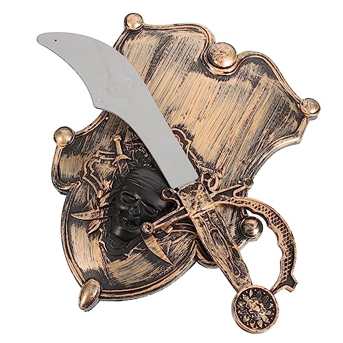WRITWAA 1 Satz Piraten Rollenspiel Kostüm Zubehör Set mit Schild und Teiliges Leichtem Kunststoff für Halloween Geburtstagsfeiern und Cosplay von WRITWAA