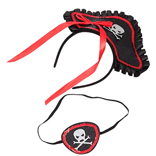 WRITWAA 1 Satz Piratenhaar- Kostüm Outfit halloween costume idea halloweenkostüme für Halloween-Piratenkostüme Halloween-Party-Piraten-Requisiten Filzstoff rot von WRITWAA