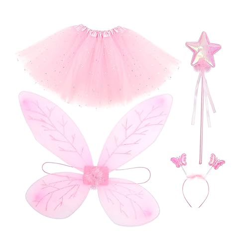 WRITWAA 1 Satz Prinzessinnenkleid Mit Flügeln Feenflügel Für Kleinkinder Feen-outfit Für Mädchen Ballettröckchen Prinzessin Tutu-rock Kostüm Make-up-stirnband Feenrock Feenkleid Tuch Rosa WRITWAA 1 Satz Prinzessinnenkleid Mit Flügeln Feenflügel Für Kleinkinder Feen-outfit Für Mädchen Ballettröckchen Prinzessin Tutu-rock Kostüm Make-up-stirnband Feenrock Feenkleid Tuch Rosa von WRITWAA