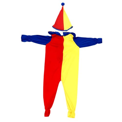 WRITWAA Clown-anzug Party-zubehör Jungen Und Mädchen Clown-kostüme Hut Aarel Verkleidungs-outfits Für Halloween von WRITWAA