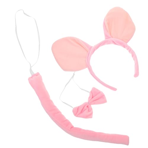 WRITWAA 1 Satz Satz Schweinchen-Stirnband Kostüm Ohren Geburtstag Plüsch pelziges Ohr halloween costume halloween kleidung Tiermotiv kopftuch Foto -Requisiten frauen kopfschmuck Stoff Rosa von WRITWAA
