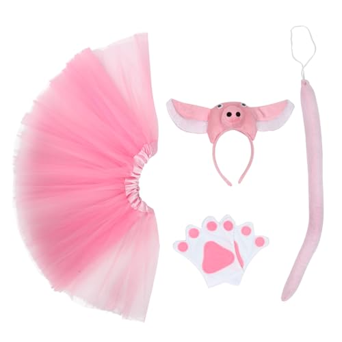 WRITWAA 1 Satz Schweinchen Kostüm Partykostüm für Bühnenshow-Kostüm für Partykleidung für Cosplay -Kostüm Gazerock für Mädchen Cosplay-Rock für Stoff Rosa WRITWAA 1 Satz Schweinchen Kostüm Partykostüm für Bühnenshow-Kostüm für Partykleidung für Cosplay -Kostüm Gazerock für Mädchen Cosplay-Rock für Stoff Rosa von WRITWAA