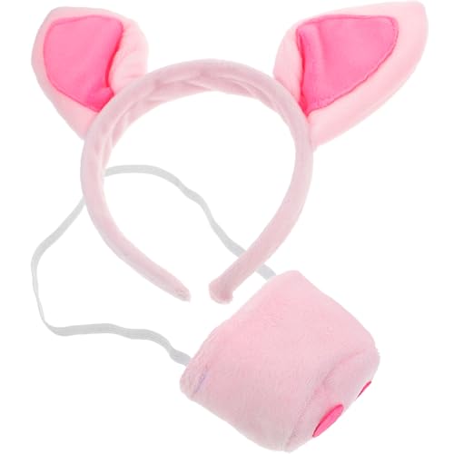 WRITWAA 1 Satz Tier Kostüm Set mit Schweineohren und Nase Teiliges Accessoire für Halloween Karneval und Cosplay und Ansprechend für Familienfeiern und Fotografie von WRITWAA