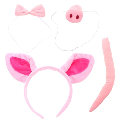 WRITWAA 1 Satz Tierkostüm Set mit Schweineohren Künstlicher Nase und Plüschfliege für Halloween und Karneval und Niedliches Zubehör für Partys für Erwachsene WRITWAA 1 Satz Tierkostüm Set mit Schweineohren Künstlicher Nase und Plüschfliege für Halloween und Karneval und Niedliches Zubehör für Partys für Erwachsene von WRITWAA