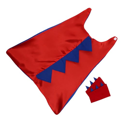 WRITWAA 1 Satz Umhang für halloween costume halloween kleidung Kostüme für Dinosaurier-Drachen-Umhang Cosplay-Dinosaurier-Umhang-Outfit Halloween-Kostüm für Mädchen Tuch rot von WRITWAA