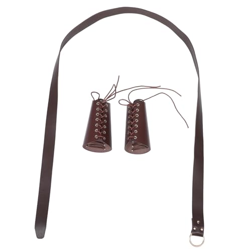 WRITWAA 1 Satz Verstellbare Mittelalterliche Armschienen Gürtel für Viking Cosplay für Rollenspiele und Partys Gürtel Armschienen von WRITWAA