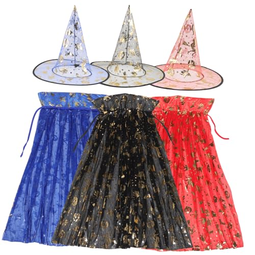 WRITWAA 1 Satz Zauberer Umhang Fee Zubehör Sensenmann Hexen Besenstiel tragbare Hexenkleidung Halloween umhang Halloween Costume kinderkostüme Festivalkostüm Halloween-Versorgung Polyester von WRITWAA