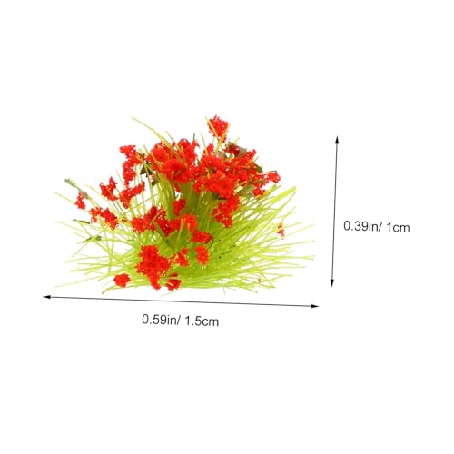 WRITWAA 1 Schachtel Miniatur Blumencluster für Modellbau Realistische Simulation Künstlicher Pflanzen DIY Feengarten Dekoration Flexible Kunststoffblumen für Sandtisch und Puppenhaus von WRITWAA