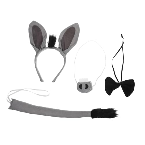 WRITWAA 1 Set Esel Stirnband Haarreif Esel Kostüm Zubehör Mit Schleife Eselnase Esel Kostüm Für Erwachsene Esel Ohr Und Esel Anzieh Haarreifen Esel Outfit Party WRITWAA 1 Set Esel Stirnband Haarreif Esel Kostüm Zubehör Mit Schleife Eselnase Esel Kostüm Für Erwachsene Esel Ohr Und Esel Anzieh Haarreifen Esel Outfit Party von WRITWAA