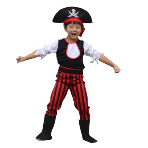 WRITWAA 1 Set Halloween Piratenkostü Für Klassisches Piraten Show Outfit Für Halloween Party Maskerade Und Bühnenaufführung Cosplay Kostü Größe XL Inkl Hose Hut Stiefel Und WRITWAA 1 Set Halloween Piratenkostü Für Klassisches Piraten Show Outfit Für Halloween Party Maskerade Und Bühnenaufführung Cosplay Kostü Größe XL Inkl Hose Hut Stiefel Und von WRITWAA