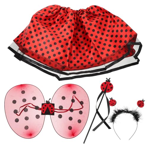WRITWAA 1 Set Marienkäferflügel Gazerock Weihnachtsanzug Weihnachtsstirnbänder Weihnachtskostüme Für Outfits Stirnbänder Kinderkleid Mädchen Weihnachts Outfit Bekleidung WRITWAA 1 Set Marienkäferflügel Gazerock Weihnachtsanzug Weihnachtsstirnbänder Weihnachtskostüme Für Outfits Stirnbänder Kinderkleid Mädchen Weihnachts Outfit Bekleidung von WRITWAA