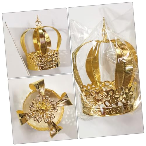 WRITWAA 1 Stück Kronenkuchen Dekorieren Mini-krone Prinzessin Tortenaufleger Ornament Topper Tortenaufsätze Für Geburtstage Junge Dekoration Kuchen Krone Golden Eisen von WRITWAA