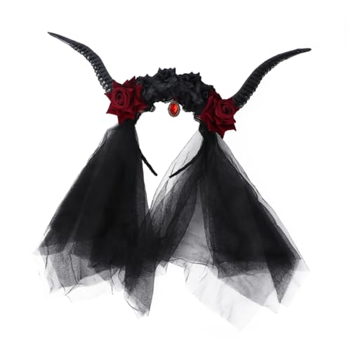 WRITWAA 1 Stück Retro Antelope Horn Haarreif Halloween Kopfband für Damen und Mädchen Gothic Steampunk Stil Langlebiges Kostümzubehör für Partys und Cosplay von WRITWAA