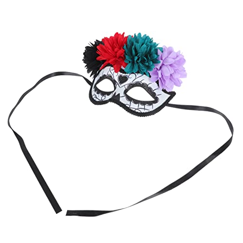 WRITWAA Bühnenmaske Performance Requisite Kostüm Zubehör Halloween Cosplay Maske Bequemes Kunststoffmaterial Schwarze Blumen WRITWAA Bühnenmaske Performance Requisite Kostüm Zubehör Halloween Cosplay Maske Bequemes Kunststoffmaterial Schwarze Blumen von WRITWAA