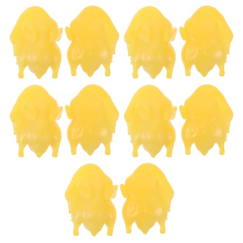 WRITWAA 10 Stück Gefälschte gekochte Entenfiguren: Mini-künstliches Bratenfleisch, Gefälschte Lebensmittelmodelle für Erntedankfest- , Puppenhaus-Dekoration, Thanksgiving-Party-Requisite, Halloween von WRITWAA