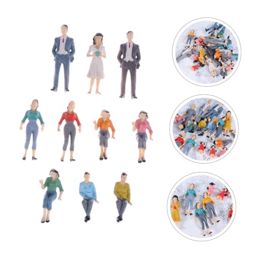 WRITWAA 10 Stück Teiliges Bemalter Miniatur Figuren aus Robustem Kunststoff Vielfältige Posen und Farben Detailreiche BAU Modelleisenbahn Menschenfiguren Geeignet für Zufällige Farbe von WRITWAA