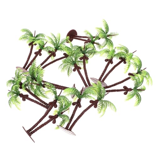 WRITWAA 10 Stück Teiliges Miniatur kokospalmen aus Kunststoff Realistische Baumdeko für Sandtisch Mikrolandschaft Modellbau Lebensechte Pflanzenfiguren für Zen Garten Kompakt und von WRITWAA