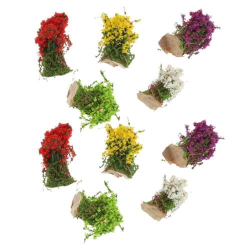 WRITWAA 10 Stück Teiliges Resin Gras Cluster Miniatur Strauch Büschel Realistische Statische Grasbüschel DIY Landschaft Modellbau Sandtisch Ornament für Garten Architektur Modelleisenbahn von WRITWAA