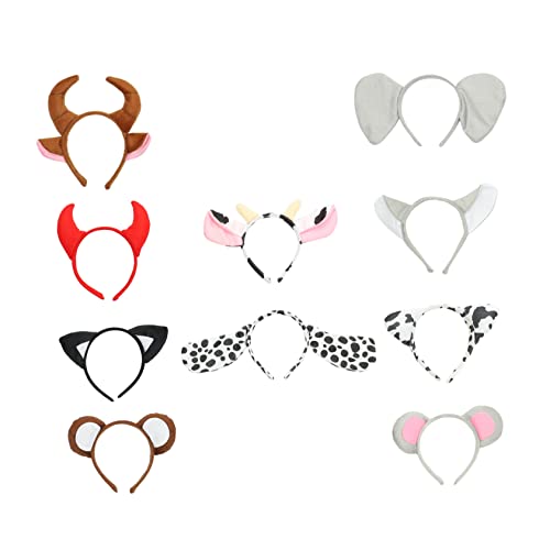 WRITWAA 10 Stück Teiliges Tierohren Haarband für Cosplay Weiche und Bequeme Kopfbedeckung für Partys Feste und Anlässe Zubehör für Mädchen und von WRITWAA