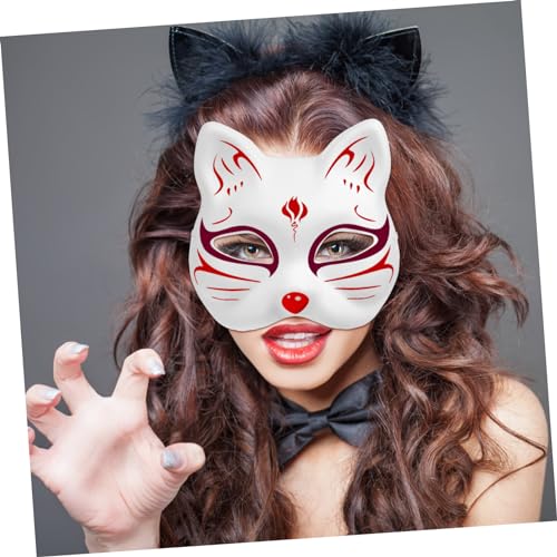 WRITWAA 10 Stück Teiliges Weiße Katzenmasken aus Papier zum Bemalen Verstellbare Tiergesicht Masken für Frauen für Halloween Cosplay Kostüm und Partyspaß WRITWAA 10 Stück Teiliges Weiße Katzenmasken aus Papier zum Bemalen Verstellbare Tiergesicht Masken für Frauen für Halloween Cosplay Kostüm und Partyspaß von WRITWAA