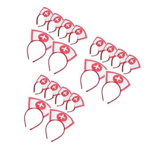 WRITWAA 18 Stck Teiliges Halloween Krankenschwester Accessoire Frauen Stirnband mit Kreuz Halloween Kopfschmuck für Cosplay Kostüm Party Foto Requisite und Alltag Geeignet von WRITWAA