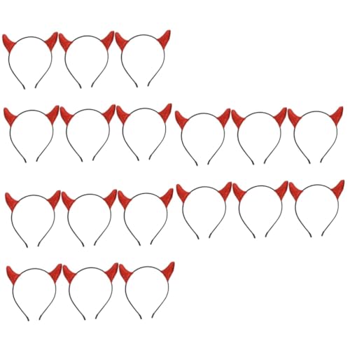 WRITWAA 18 Stück Rote Teufelshörner Haarreife Halloween Stirnband Leichtes Bequemes Kostümzubehör für Damen Mädchen Party Dekoration und Cosplay WRITWAA 18 Stück Rote Teufelshörner Haarreife Halloween Stirnband Leichtes Bequemes Kostümzubehör für Damen Mädchen Party Dekoration und Cosplay von WRITWAA