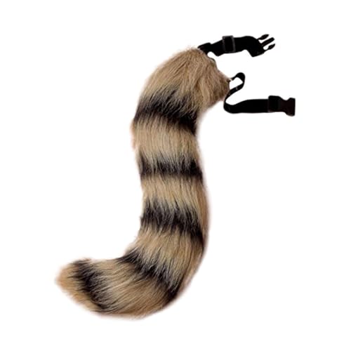 WRITWAA 1PC Realistischer Kunstfell Mit Verstellbarem Band Flauschiger Fuchsschwanz Für Halloween Cosplay Und Kostümpartys Und von WRITWAA
