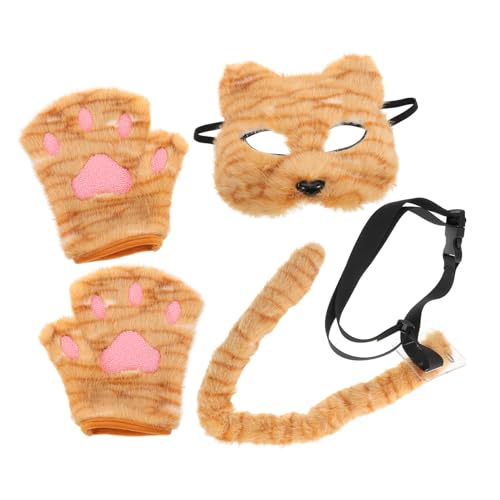 WRITWAA 1Satz Katzenmasken Kostümset mit und Handschuhen Realistische Tiermaske für Halloween Cosplay und Themenpartys Vielseitig und Langlebig für Erwachsene und Jugendliche WRITWAA 1Satz Katzenmasken Kostümset mit und Handschuhen Realistische Tiermaske für Halloween Cosplay und Themenpartys Vielseitig und Langlebig für Erwachsene und Jugendliche von WRITWAA