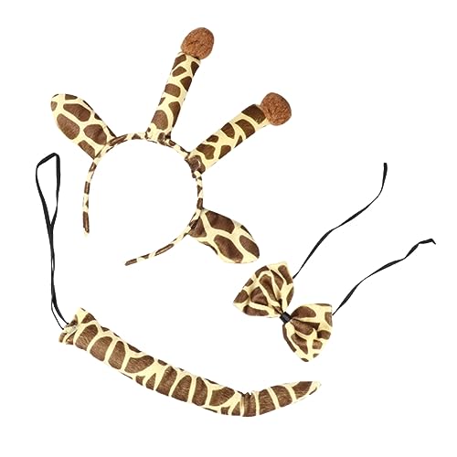 WRITWAA 1Satz Teiliges Giraffen Kostümset Für Tierkostüm Mit Haarreif Und Fliege Für Karneval Halloween Und Mottopartys Cosplay Outfit Für Jungen von WRITWAA