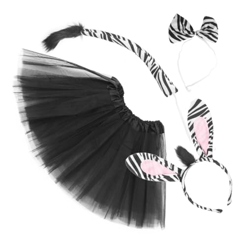 WRITWAA 1Satz Zebra Kostümset für Teiliges Zubehör Tutu Rock für Tier Cosplay und Partys Bequem und Farbenfroh für Karneval und Fasching WRITWAA 1Satz Zebra Kostümset für Teiliges Zubehör Tutu Rock für Tier Cosplay und Partys Bequem und Farbenfroh für Karneval und Fasching von WRITWAA
