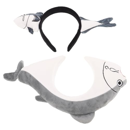 WRITWAA 2 STÜCK Lustiges Fisch haarband mit Großem und Kleinem Cartoon Meerestier Weiches Bequemes Party haarreif Kostümzubehör für Themenpartys und Halloween WRITWAA 2 STÜCK Lustiges Fisch haarband mit Großem und Kleinem Cartoon Meerestier Weiches Bequemes Party haarreif Kostümzubehör für Themenpartys und Halloween von WRITWAA