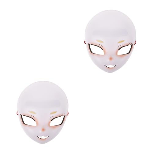 WRITWAA 2 Stück Bühnenauftritts-Requisitenmaske Cartoon-Cosplay-Maske Kunststoff Süße Katzen-Stil-Masken Für Partys von WRITWAA