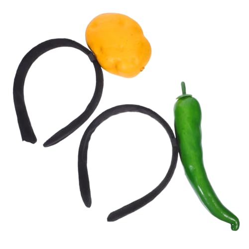 WRITWAA 2 Stück Chili Paprika und Kartoffel Kopfschmuck für und Mädchen Fotofreundliches Accessoire für Partys und Cosplay von WRITWAA