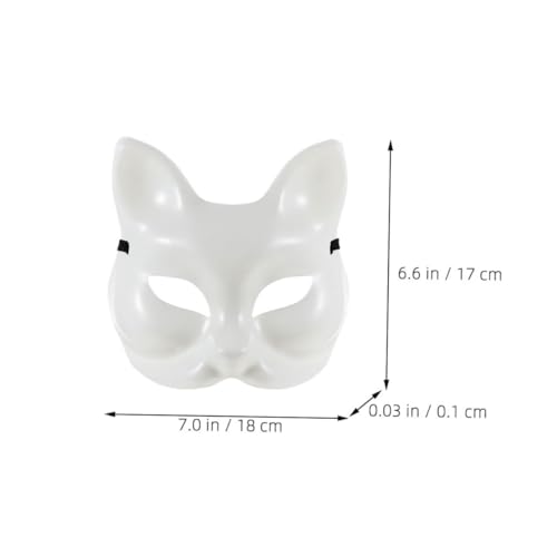 WRITWAA 2 Stück DIY Blanko Fuchsgesicht Maske Unbemalt Atmungsaktiv Party Accessoire Frauen Halloween Cosplay Karneval Masken Selbstbemalen und Basteln WRITWAA 2 Stück DIY Blanko Fuchsgesicht Maske Unbemalt Atmungsaktiv Party Accessoire Frauen Halloween Cosplay Karneval Masken Selbstbemalen und Basteln von WRITWAA
