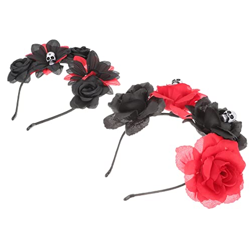 WRITWAA 2 Stück Halloween Blumen Haarschmuck mit Schädel und Geweih Lebensechte Blüten für Partys Festivals und Kostüme für Damen und Mädchen Geeignet WRITWAA 2 Stück Halloween Blumen Haarschmuck mit Schädel und Geweih Lebensechte Blüten für Partys Festivals und Kostüme für Damen und Mädchen Geeignet von WRITWAA