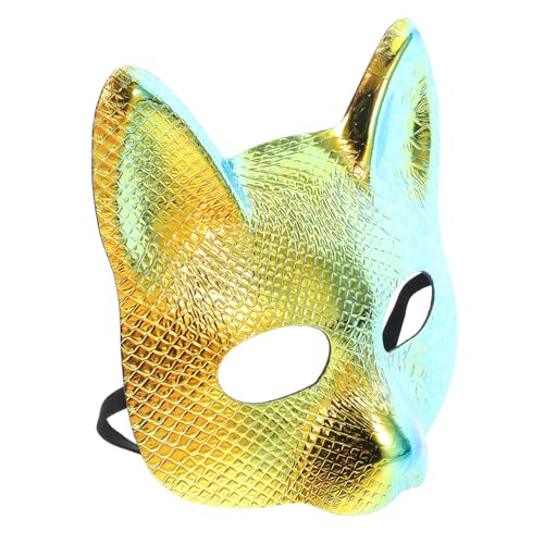 WRITWAA 2 Stück Halloween Fox Masquerade Masken Leichte Atmungsaktive Halbgesichts-cosplay Tiermasken für Damen Herren Vielseitig für Karneval Party Bühnenauftritte und Kostümzubehör von WRITWAA