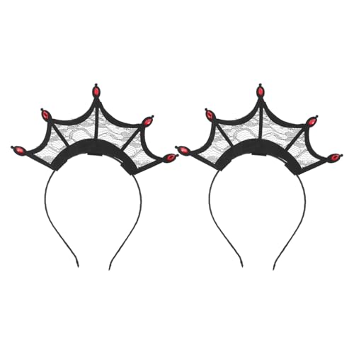 WRITWAA 2 Stück Halloween Haarreif Krone Haarschmuck für Kostümpartys Unisex Zubehör für Halloween Feiern und Cosplay von WRITWAA
