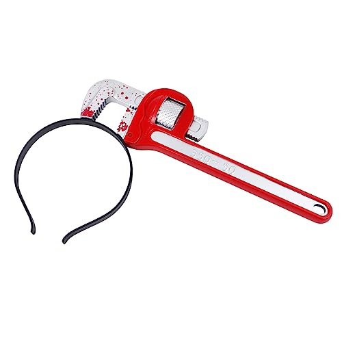 WRITWAA 2 Stück Halloween Haarreif Schraubenschlüssel Kopfschmuck Horror Stirnband für Halloween Party Cosplay Karneval Unisex von WRITWAA
