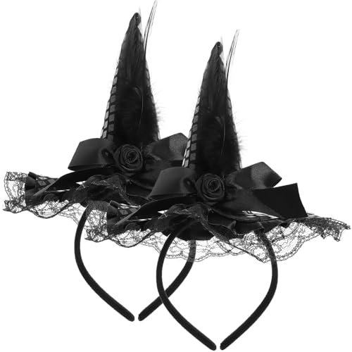 WRITWAA 2 Stück Halloween Haarschmuck Glitzernde Hexenhaarbänder für Kostümpartys Cosplay und Karneval Leicht Langlebig und Dekorativ von WRITWAA