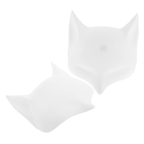 WRITWAA 2 Stück Handbemalte Weiße Fuchsmaske Mattem PVC für DIY Tiermasken Unbemalt Rutschfest Halbes Gesicht für Cosplay Kostüm WRITWAA 2 Stück Handbemalte Weiße Fuchsmaske Mattem PVC für DIY Tiermasken Unbemalt Rutschfest Halbes Gesicht für Cosplay Kostüm von WRITWAA