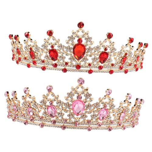 WRITWAA 2 Stück Kinderhaarband Blumenmädchenkrone Glitzerstirnband Prinzessinnenkronen Für Kleine Mädchen Prinzessinnen-stirnbänder Für Mädchen Diademe Legierung von WRITWAA